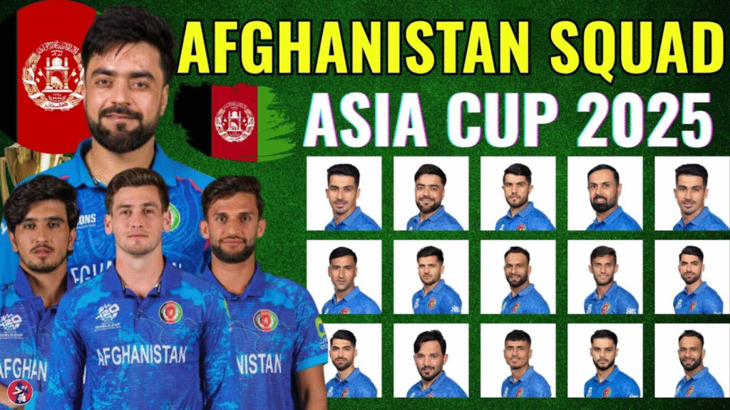 Afghanistan Squad for Asia Cup 2025 Full Team List, Players