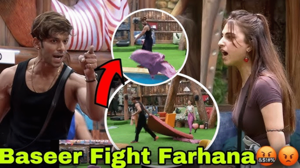 Bigg Boss 19 Baseer Ali Throws Farhana Bhatt’s Mattress in Pool