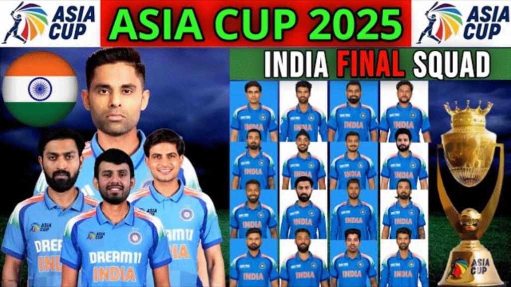 India Squad for Asia Cup 2025 Full Team List, Captain